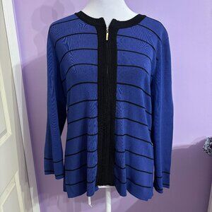 Cable & Gauge Striped Zip-Up Top